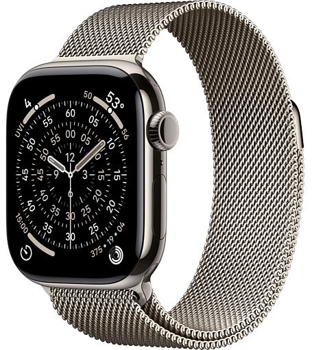 умные часы apple watch s11 42mm natural titanium case with milanese loop natural умные часы apple watch s11 42mm natural titanium case with milanese loop natural