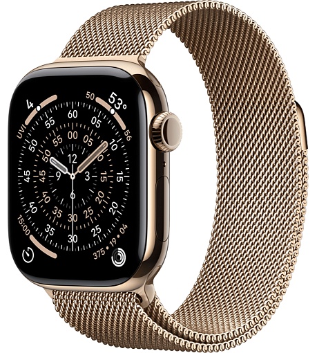 умные часы apple watch s11 46mm gold titanium case with milanese loop gold m/l умные часы apple watch s11 46mm gold titanium case with milanese loop gold m/l