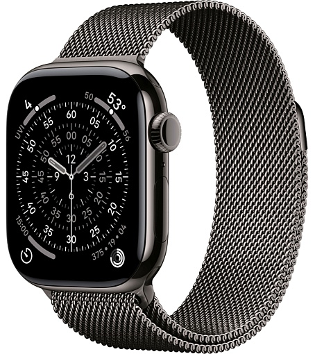 умные часы apple watch s11 42mm slate titanium case with milanese loop slate умные часы apple watch s11 42mm slate titanium case with milanese loop slate