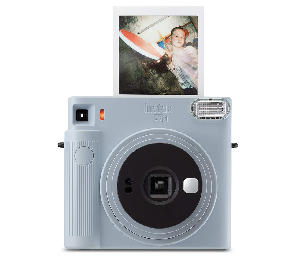 фотоаппарат моментальной печати fujifilm instax square sq1 blue (+ 10 sheets) 