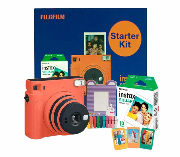 фотоаппарат моментальной печати fujifilm instax square sq1 orange (+ 10 sheets) 