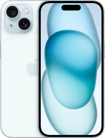 смартфон apple iphone 15 256 гб, blue (nano-sim + esim)
