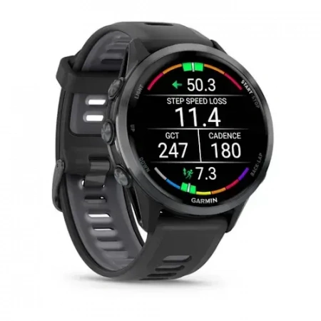 умные часы watch garmin forerunner 970 47 mm black carbon gray dlc titanium with black 010-02969-10