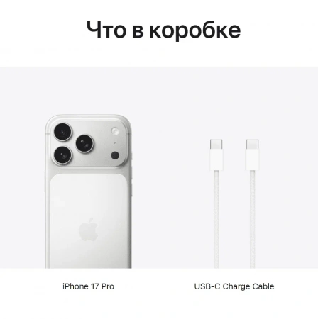 смартфон apple iphone 17 pro max 1024 гб, "cеребристый" | silver (dual sim)