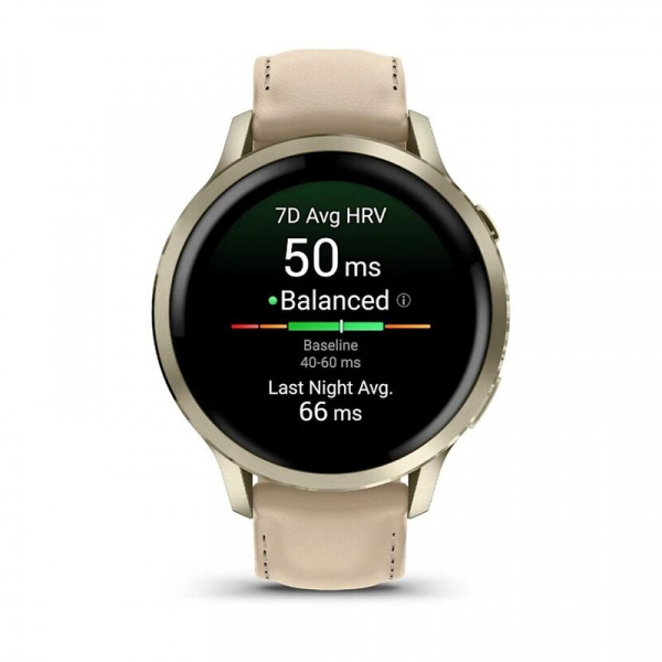 умные часы watch garmin venu 4 41 mm lunar gold leather 010-03013-03