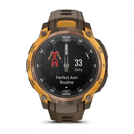 умные часы watch garmin instinct crossover amoled bronze sunburst cocoa 010-03398-01