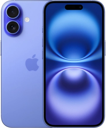 смартфон apple iphone 16 plus 128 гб, ultramarine (nano-sim + esim)