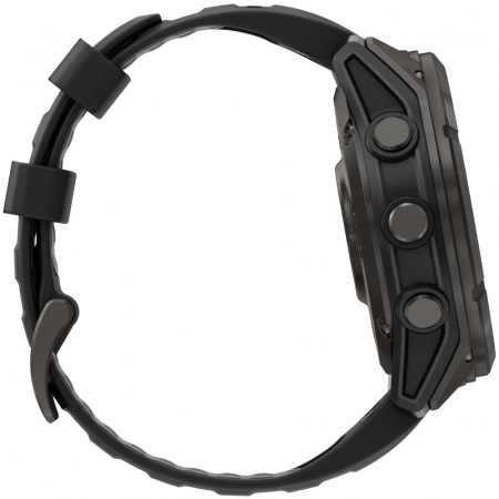 умные часы watch garmin fenix 8 51 microled sapphire carbon gray dlc titanium black / pebble gray