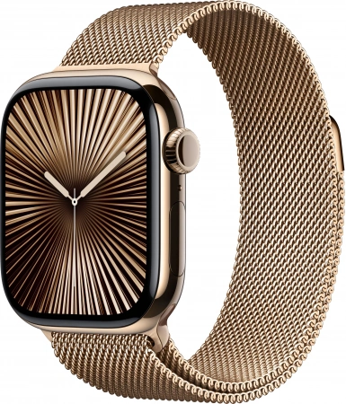 умные часы apple watch s10 46 mm gold titanium case with gold milanese loop s/m умные часы apple watch s10 46 mm gold titanium case with gold milanese loop s/m