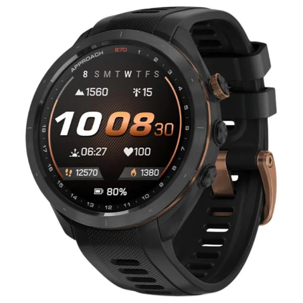 умные часы watch garmin approach s70 47 black copper 010-02746-75